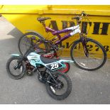 A Sabre Team Mountain Bike, and Universal and Motobike children's bicycles. (3)