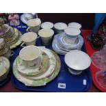 A Burslem 'Dorset' Pattern Part Tea Service; together with Pallissy ware part tea service:- One