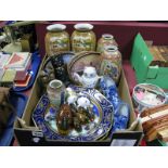 Oriental Theamed Ovoid Vases, porcelain cabinet plates, model ducks, novelty money banks, etc:-