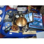 A Spitfire Themed Pocketwatch and Knife Set, (cased), plated tankard, reproduction National