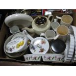 Portmeirion, Royal Worcester 'Evesham' and Other Pottery:- Two Boxes