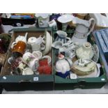 Three Losol Ware Graduated Jugs, tureen, early XIX Century jug, mugs, teapots, etc:- Two Boxes