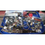 Ladies and Gent's Wristwatches, cufflinks, rings, etc:- One Tray