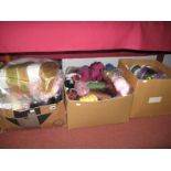Various Wools, cotton and other textile accessories:- Three Boxes