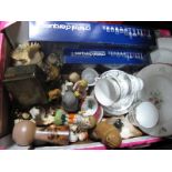 French Crystal Glassware, dinner wares, miniatures, figures, etc:- One Box