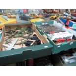 Diecast Model Racing Cars, under perspex cases, model locomotives, loose and boxed diecast and a