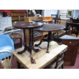 An Oval Topped Mahogany Coffee Table, another smaller. (2)