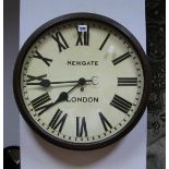 A Large Modern Wall Clock, 'Newgate London', 50cm diameter.