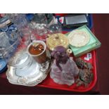 Coalport 'Age of Elegance' Figurine, Wade tortoise, Brierley Crystal, lemonade set, honey jar and