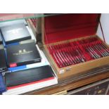 A Noritake Canteen of Stainless Steel Cutlery, and a quantity of cased Arthur Price, Billam and