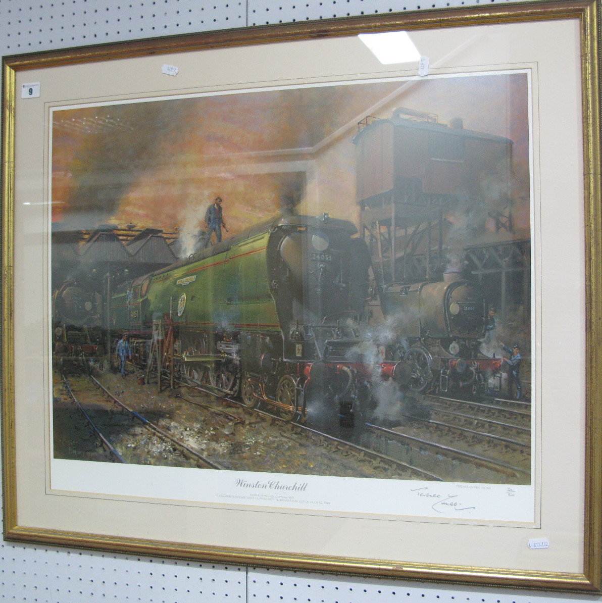 A Print After Terence Cuneo OBE, RGI, 'Winston Churchill - Battle of Britain Class No. 340 51,