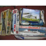 A Quantity of Boxed Plastic Model Kits by Airfix, Revell, Italeri, Heller and Other, of varying