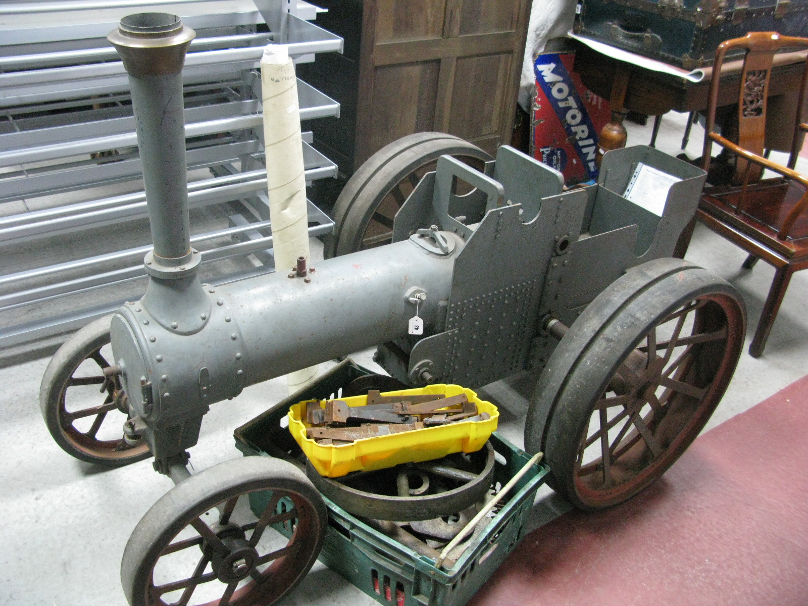 A Part Built 4 inch Scale Live Steam Model of a Charles 'Burrell' Traction Engine, based on plans by