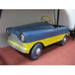 A Mid XX Century Pedal Car, probably of Tri-ang Origin, electric light version although lights are
