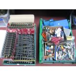 A Quantity of 'G' Scale Railway Workshop items, including track, rolling stock, buffers, bogies