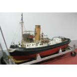 A Kit Built 'Caldercraft' Imara Twin Screw Berthing Tug Boat, 1/32nd scale, battery powered, twin