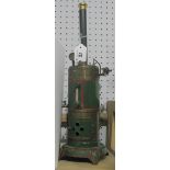 An Early XX Century Toy Shop Vertical Steam Single Cylinder Engine, by Falck of Germany, cast