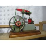 An Engineered Live Steam Beam Engine, by Stuart. Incorporating the Watts Parallel Motion. One inch