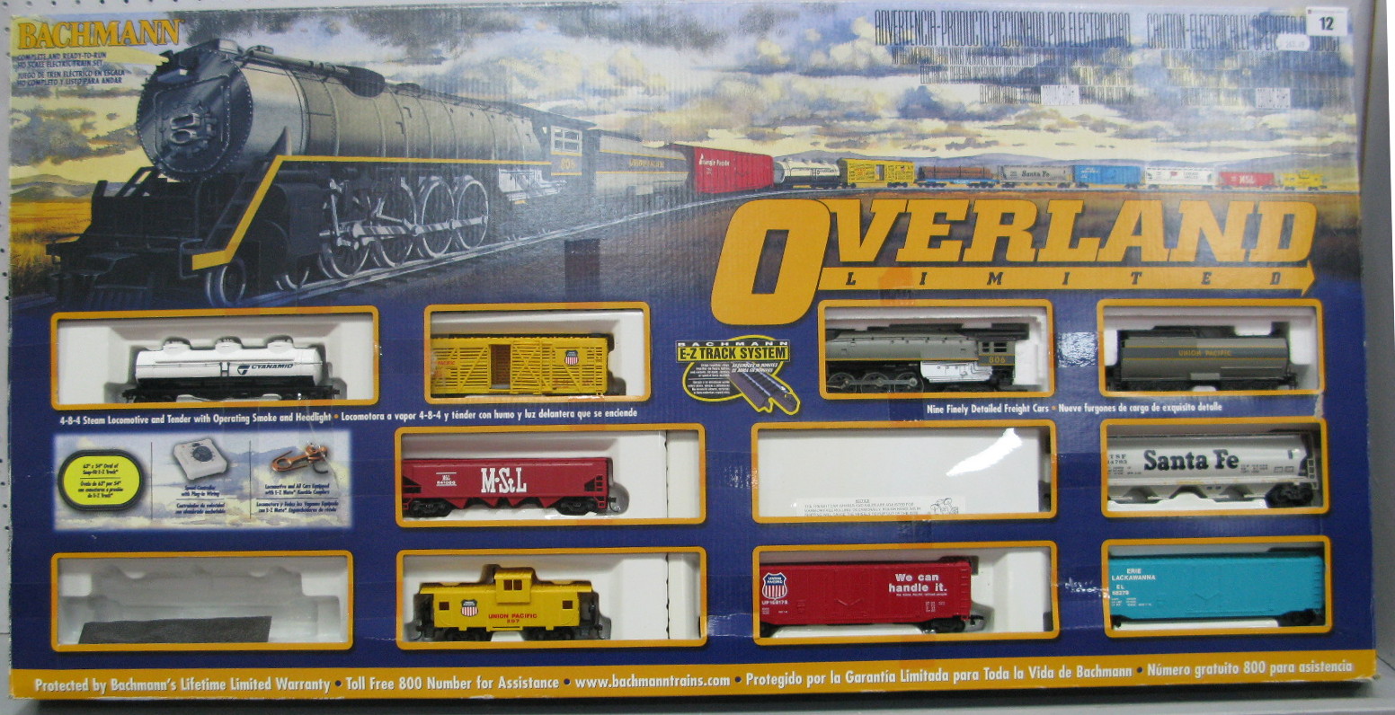 A Boxed Bachmann Overland Limited "HO" Gauge Outline American Train Set, comprising of 4-8-4 Steam
