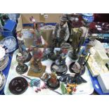 A Quantity of Resin Cowboys and Indians including, Academy, Regency Fine Arts:- One Tray