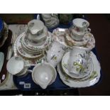 Royal Stafford 'Bird of Paradise' and Colclough Tea Ware, Winton 'Eleanor' sandwich set:- One Tray