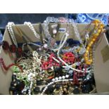 A Mixed Lot of Assorted Costume Bead Necklaces:- One Box