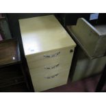 A Three Drawer Filing Cabinet, with key.