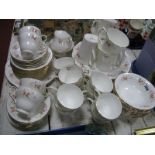 Duchess China 'Glen' Pattern Teaware, comprising nine dinner plates, thirteen tea plates, sandwich