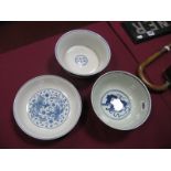 A XX Century Chinese Porcelain Shallow Circular Dish, painted in blue,