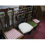 A 1920's Mahogany Single Chair, with pierced splat, ladder and balloon back chairs, Edwardian