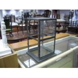 A Brass Framed Table Top Display Cabinet, with glazed panels (some absent), 57cm high.