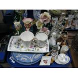 Burlington and Burleigh Toby Jugs, Wedgwood, Minton, Coalport and Other Ceramics:- One Tray