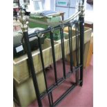 A Victorian Style Single Bed, with finial tops.