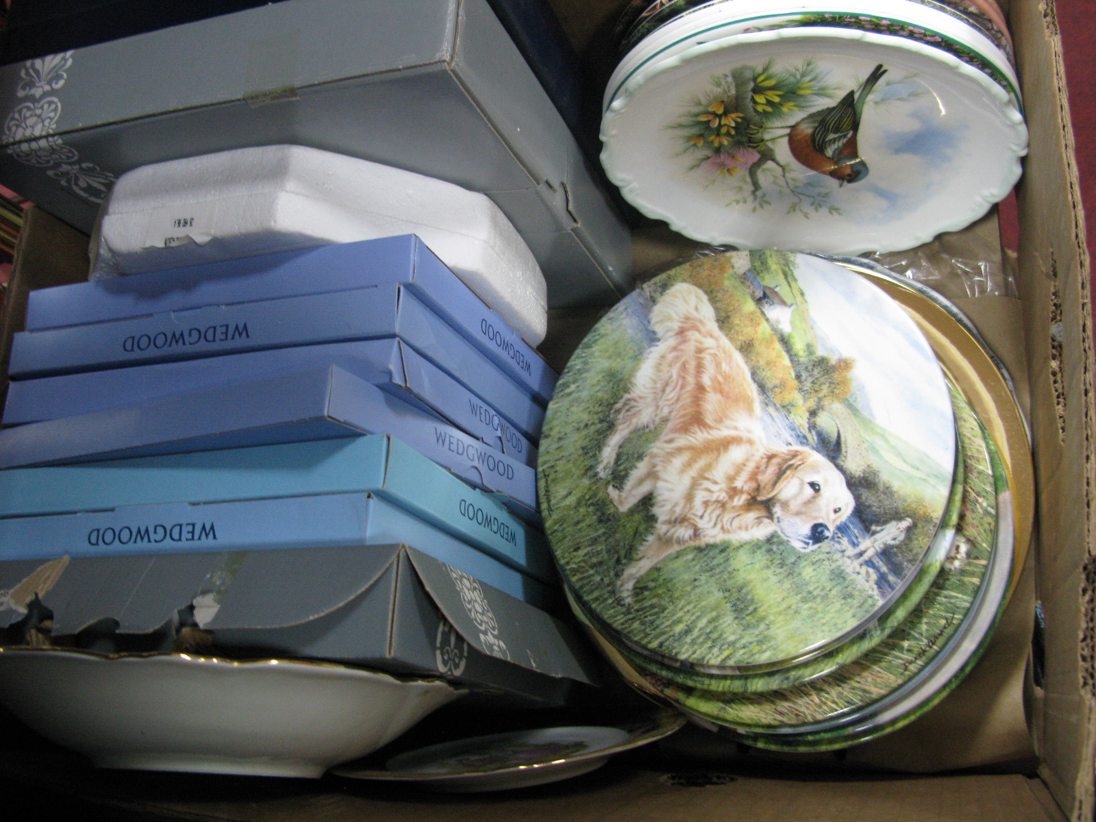 A Quantity of Wedgwood and Doulton Collectors Plates:- One Box