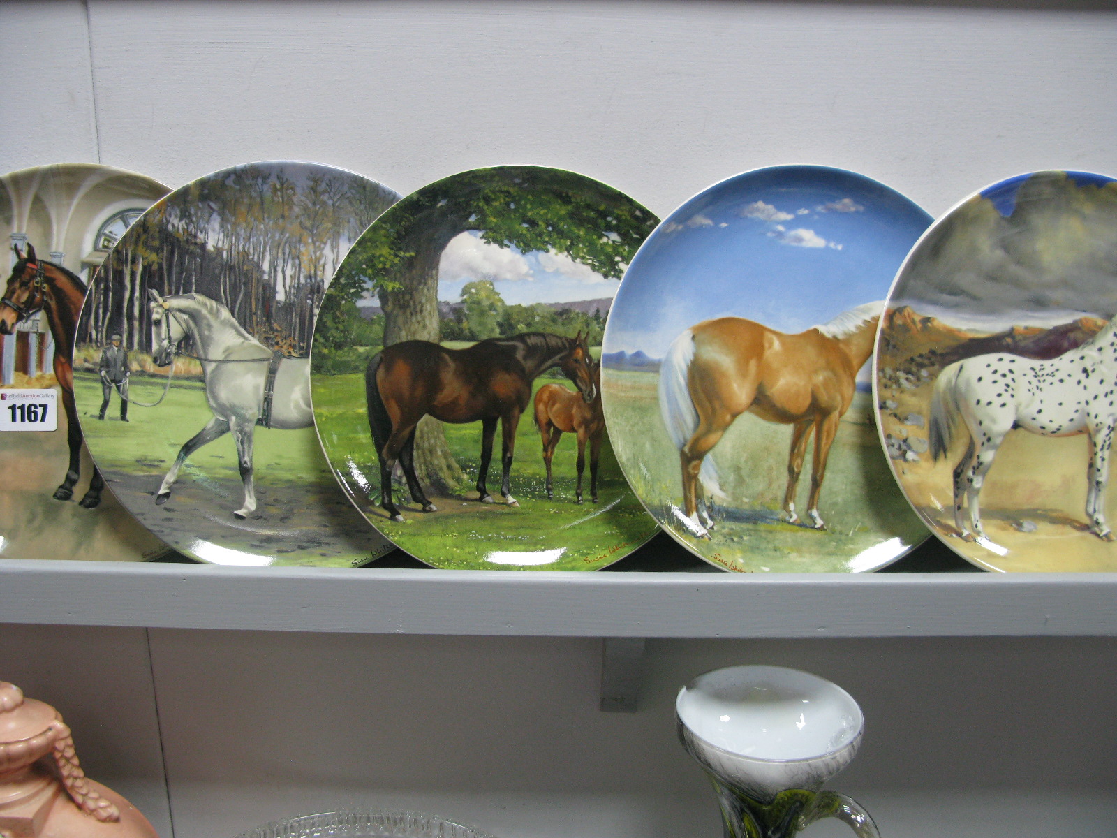 Eight Spode Collectors Plates From The Noble Horse Series By Susie Whitcombe; four from the Noble