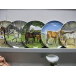 Eight Spode Collectors Plates From The Noble Horse Series By Susie Whitcombe; four from the Noble