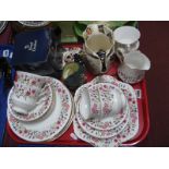 Windsor 'Spring Meadow' Teaware, Doulton Rip Van Winkle character jug, Mason's 'Mandarin' jug and