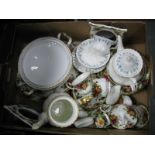 Royal Albert 'Old Country Roses' Tableware, of approximately twenty four pieces, 'Memory Lane'