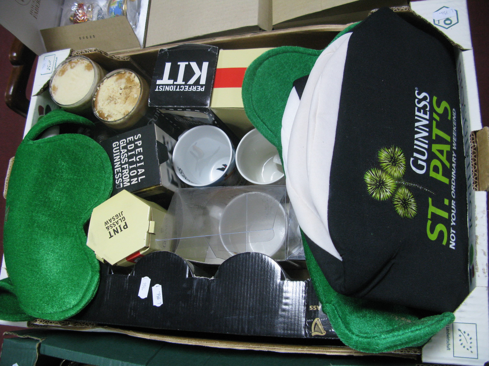 Guinness Glasses, tankards, mugs, etc:- One Box