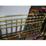 A XIX Century Style Brass and Iron Bedstead, approximately 6ft wide.