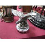 A Car Mascot, in the form of an eagle, in chrome, probably from a 1934 Jowett, 19.5cm wide.