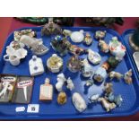 A Crested Bird and Tortoise, Japanese Pierrot ashtray, Wade Disney Whimsies, Oriental scent bottles,