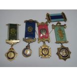 Wilfred D Scott RAOB Medallions, (including hallmarked silver gilt) "Grand Lodge of England" "