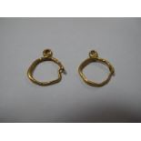A Pair of Handmade Hoop Earrings, (lacking drops). *Believed to be circa XII Century, found during