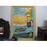 Framed Millers Advertising Poster; together with a cold liver oil bottle and other bottles.