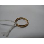 A 22ct Gold Plain Wedding Band.