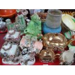 Staffordshire Figure, Pastille Border Houses, little old lady teapot, Sadler, Beswick, etc:- One