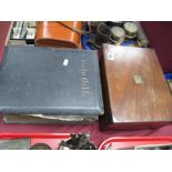 A XIX Century Brass Bound Mahogany Writing Slope, Casyells family bible. (2)