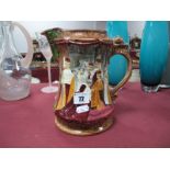 Burleigh Queen Elizabeth II Coronation Jug, featuring Westminster Abbey exterior and crowning scene,