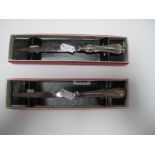 Two Modern Hallmarked Silver Handled Letter Openers, in original boxes.